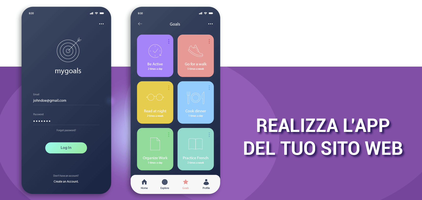 Realizzazione App per siti web